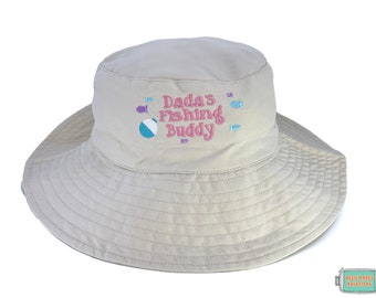Daddy's Fishing Buddy Hat - Fishing Sun Hat - Grandpa's Fishing Buddy - Boys Sun Hat - Bucket Hat - Baby - Toddler -  Kids