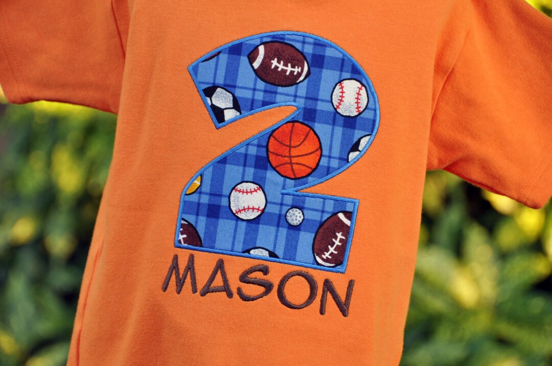 Sports Birthday Shirt Personalized Sports Birthday Shirt Football