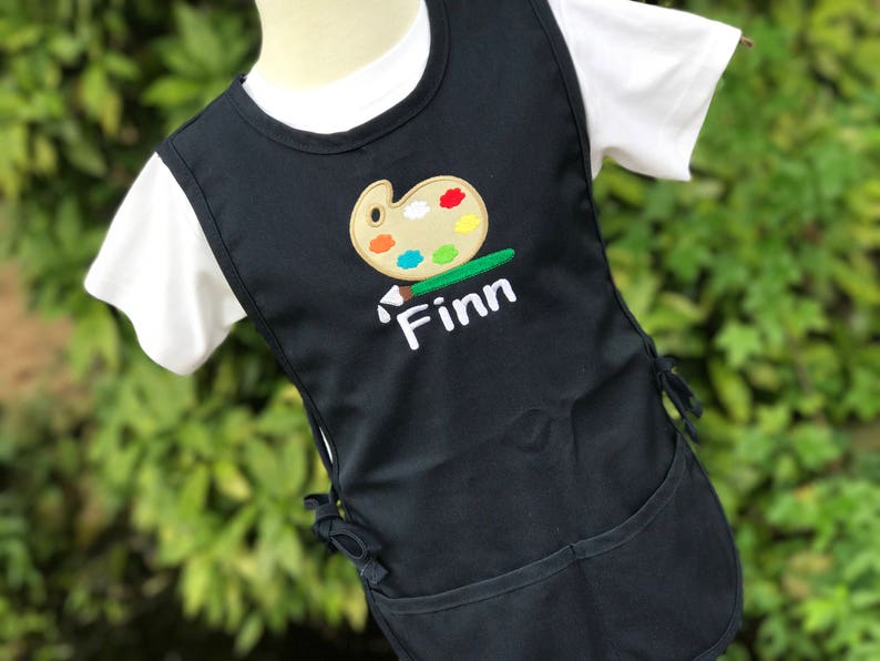 Kids Cobbler Apron Childrens Art Smock Paint Palette Art Smock for Kids Personalized Art Smock Boys Art Smock Back to School