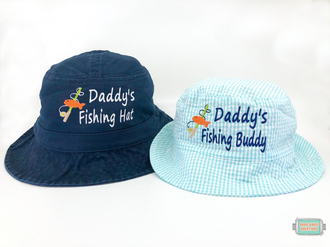 Daddy's Fishing Buddy Bucket Hat Set Etsy