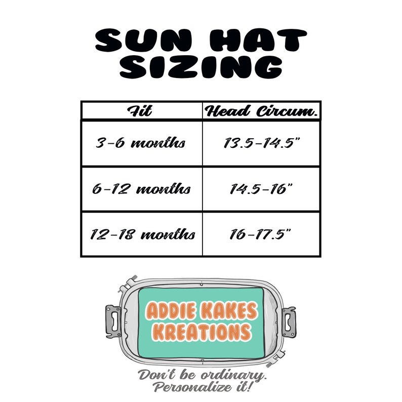 Infant Sun Hat Newborn Sun Hat Personalized Baby Sun Hat Toddler Sun Hat Bucket Hat Mongrammed Sun Hat image 3