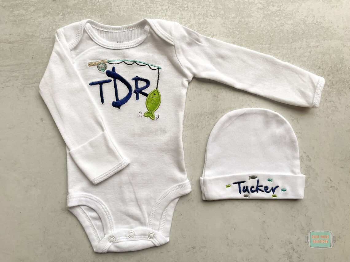 Fishing Baby Set Fishing Pole Baby Boy Fishing Clothes Etsy
