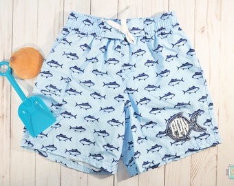 Big Fisch Boys Fish Swim ShortsRoyal Big Fisch Boys Fish Swim ShortsRoyal