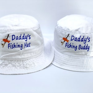 Daddy&#39;s Fishing Buddy Bucket Hat Set