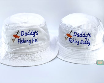 Daddy's Fishing Buddy Bucket Hat Set