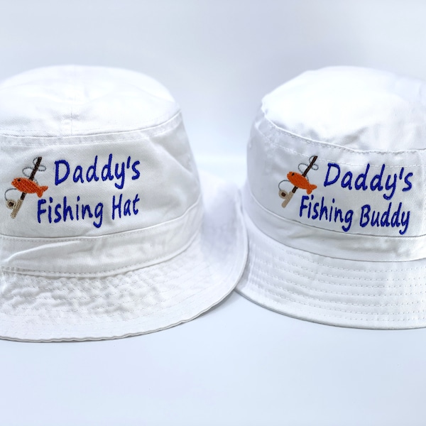 Daddy's Fishing Buddy Bucket Hat Set