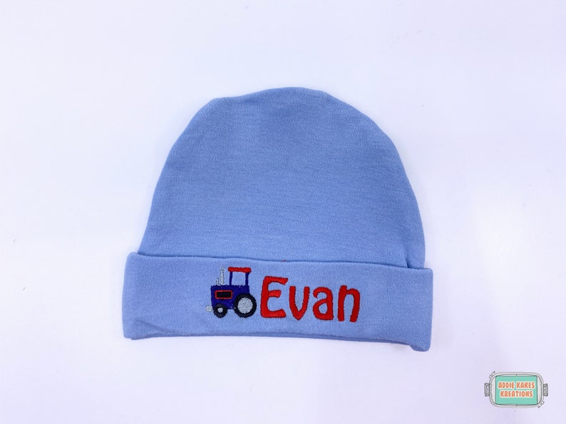 Personalized Tractor Baby Hat Tractor Baby Beanie Baby Etsy