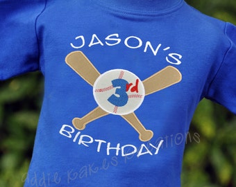 Personalized Baseball Birthday Shirt