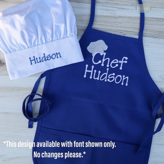 Kids Apron Set Apron and Chef Hat Personalized Childs - Etsy Canada