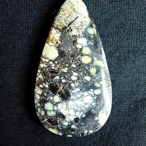 Schneeflocke Variscite Hand geschnitten Designer Cabochon große Träne Cab von löchrigen Steinen