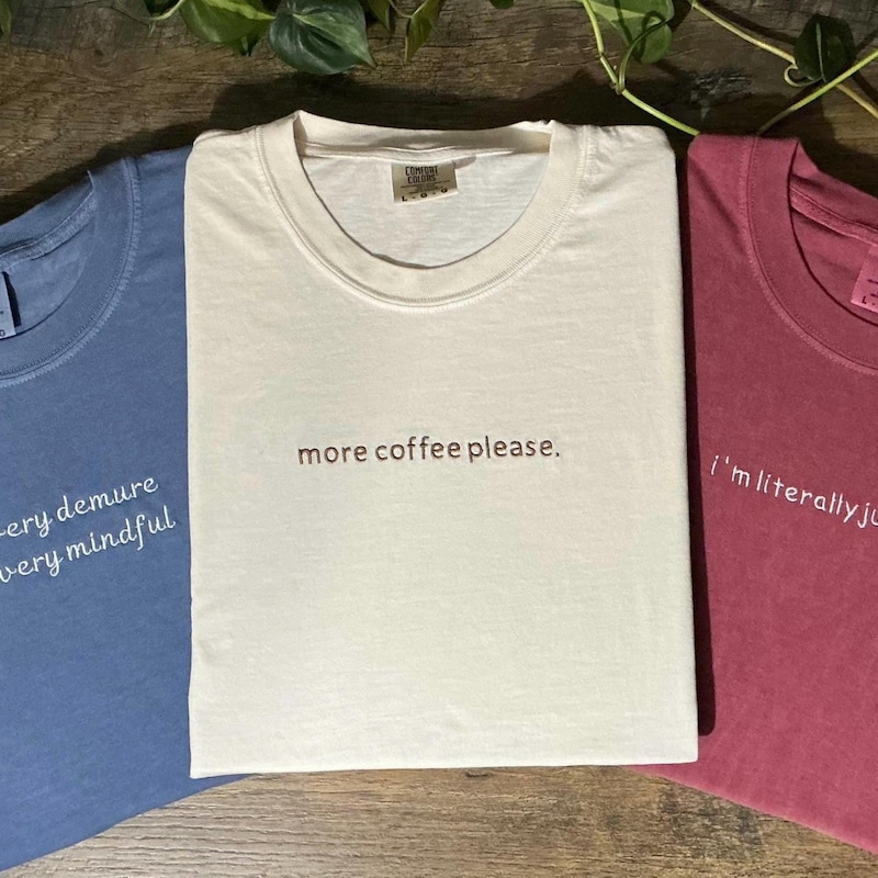 Red Text on White Tshirt - Etsy