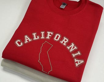 Custom Embroidered State Sweatshirt Personalized US State Hoodie Embroidered State Shirt