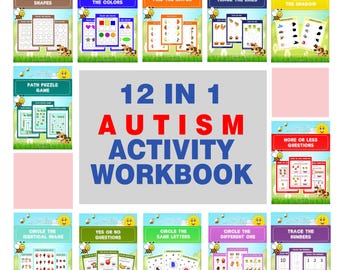 12 in 1 AUTISM ACTIVITY WORKBOOK (Pdf File)