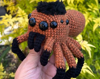 Patrón de crochet amigurumi de araña saltadora: Tiffy, la araña de peluche sin costuras (PDF)