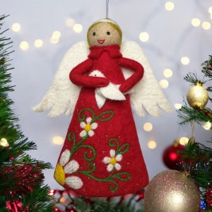 Christmas Tree Topper | Angel Ornaments | Felt Tree Topper | Gift | Festive Home Decor | Holiday Gift | Christmas Decoration| Handmade Gift