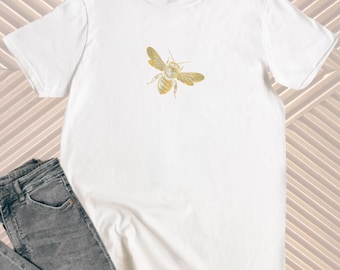 Honey Bee T-Shirt, Nature Lover Tee, Cute Insect Shirt, Unisex Softstyle Top, Beekeeper Gift