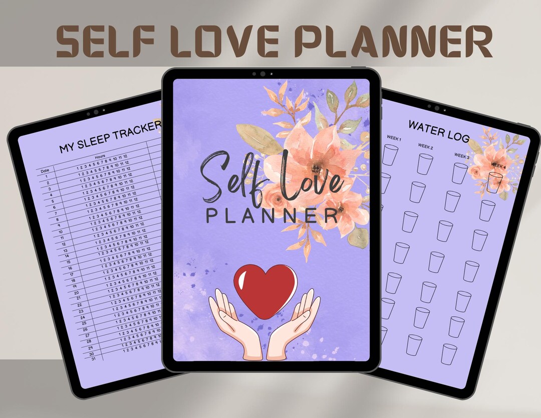 Self Love Planner Canva Template, Digital Daily Planner, Mental Health ...