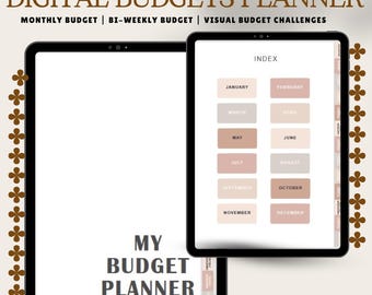 Digital Budget Planner for GoodNotes, Finance Tracker, Monthly Budget Template, Undated Planner, Notability Planner