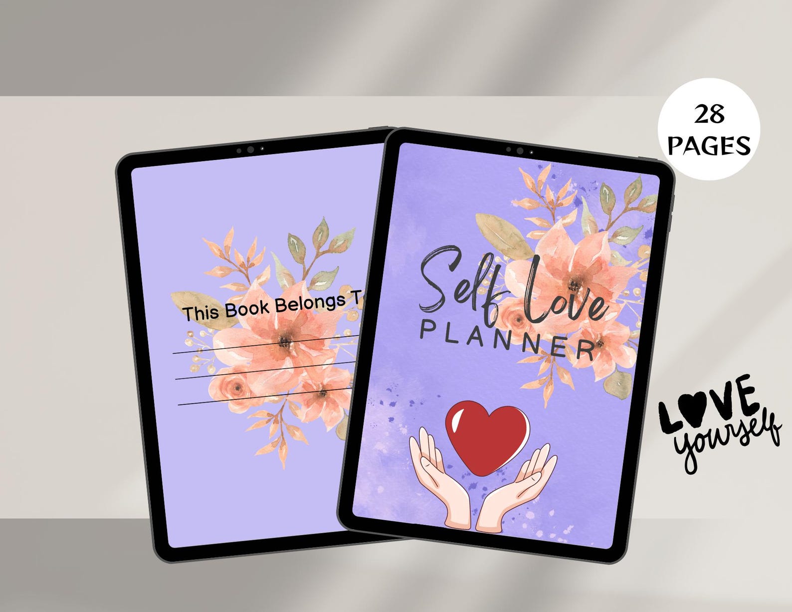 Self Love Planner Canva Template, Digital Daily Planner, Mental Health ...