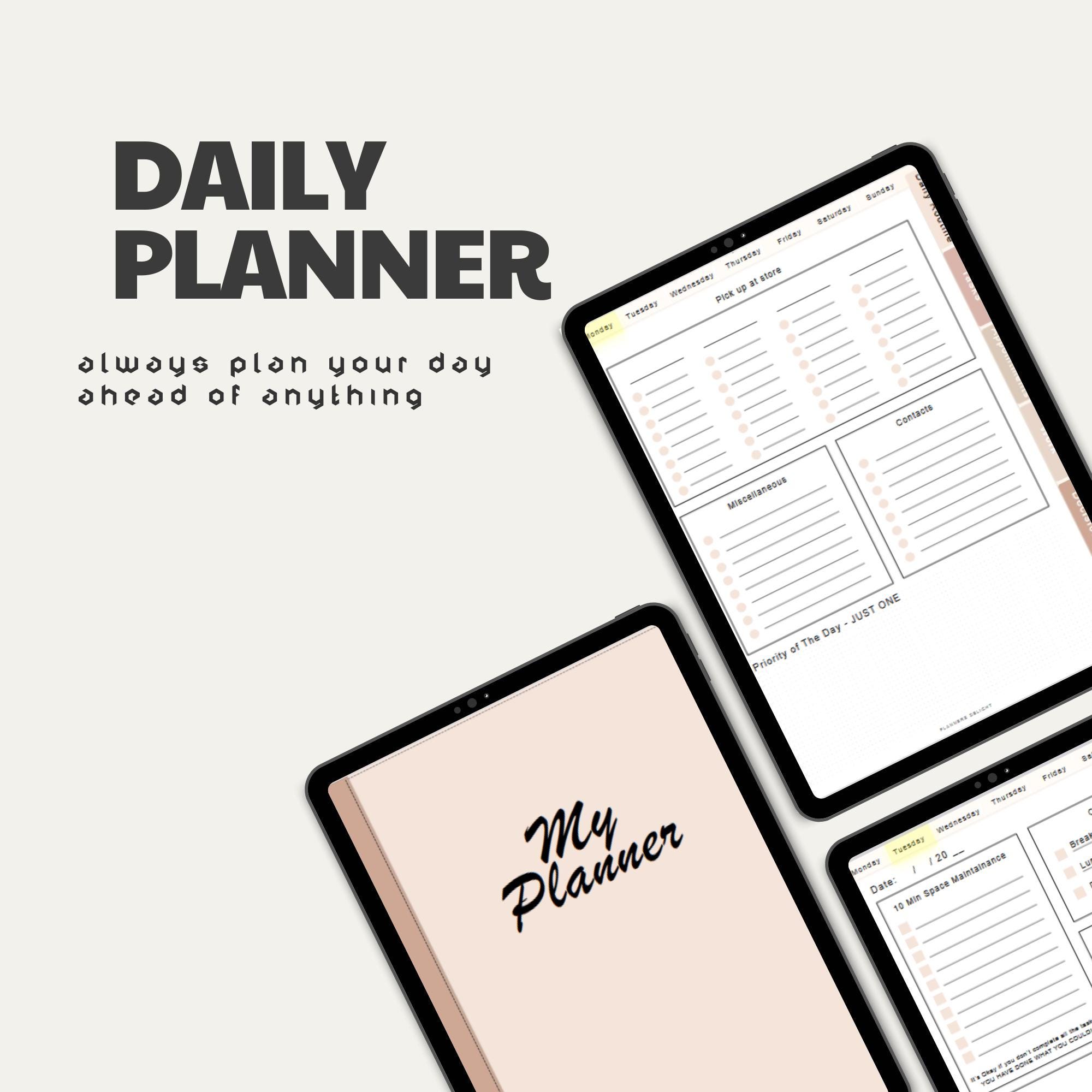 ADHD Digital Planner With Goodnotes Template, Daily & Weekly Planner ...