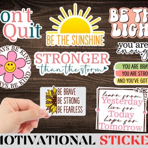 Inspirational Motivational PNG Sticker Bundle, Digital Stickers, Positive Quotes, Affirmation Bundle, SVG