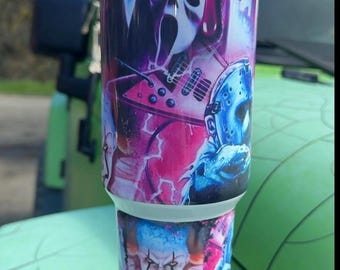 Spooky Ghost Horror Tumbler, 40oz Tumbler,  Scream, Christmas Gift, 40oz Stainless Steel, Tumbler with Handle, Perfect Gift, Scary Movie