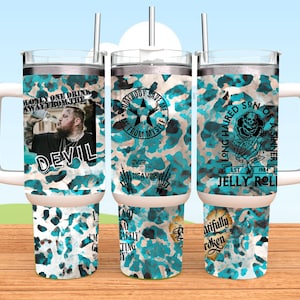 Jelly Roll 40oz Tumbler, Somebody Save Me, Jelly Roll Design Tumbler, God I Need a Favor, I Am Not Okay, Son Of a Sinner, Beautifully Broken