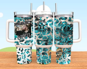 Jelly Roll 40oz Tumbler, Somebody Save Me, Jelly Roll Design Tumbler, God I Need a Favor, I Am Not Okay, Son Of a Sinner, Beautifully Broken