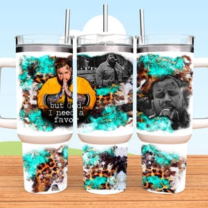 Jelly Roll 40oz Tumbler, Somebody Save Me, Jelly Roll Design Tumbler, God I Need a Favor, Cheetah Print, Travel Mug