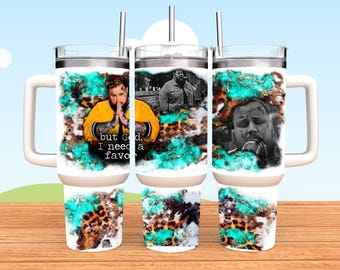 Jelly Roll 40oz Tumbler, Somebody Save Me, Jelly Roll Design Tumbler, God I Need a Favor, Cheetah Print, Travel Mug