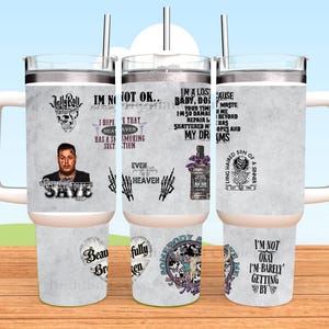 Jelly Roll 40oz Tumbler, Somebody Save Me, Jelly Roll Design Tumbler, God I Need a Favor, Cheetah Print, Travel Mug