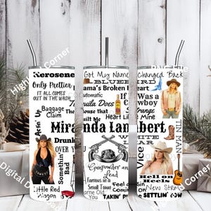 Country Singer, Lambert, country tumbler, 20oz Straight Sublimation, PNG File, Music Tumbler Wrap, Digital Download