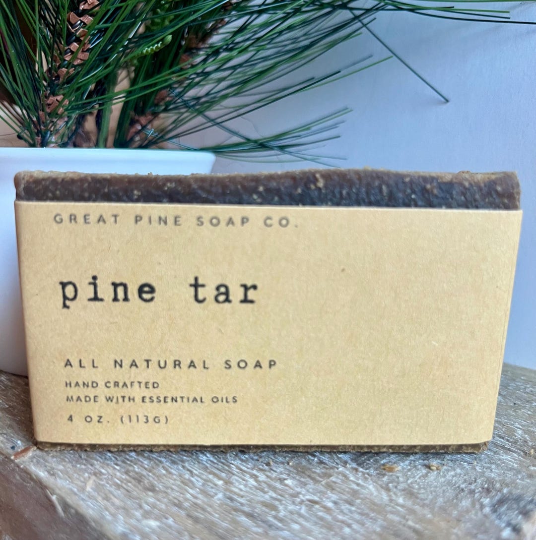 Handmade Pine Tar Soap for Men | Natural Tallow Soap 4oz - Etsy
