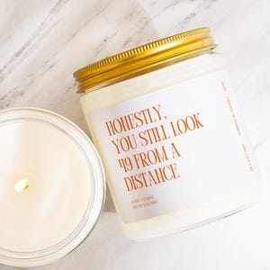 Funny 50th Birthday Candle Honestly You Still Look 49 From A Distance Gag Gift Birthday Candle For Women Gift For Her For Him KR030