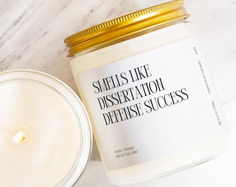 PhD Defense Gift Box Academic Achievement Candle Custom Present Doctoral Thesis Complete Graduation Modern Minimalist Present Gift K5057