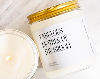 Holiday Mother Of The Groom Gift Personalized Custom Candle Funny Mother Of The Groom Unique Handmade Candle For Mom Gift K039