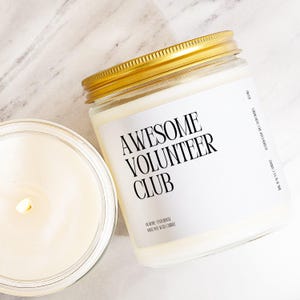 Volunteer Gift Community Helper Candle Nonprofit Worker Charity Volunteer Service Worker Giving Back Gift Thank You End Year Birthday K5316