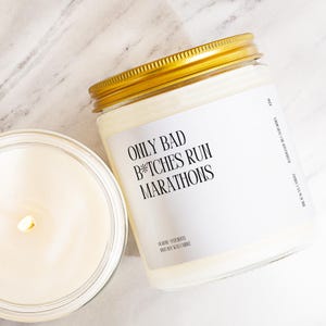 Marathon Gift Funny Candle Custom Marathon Runner Gift Personalized Marathon Candle Gift For Friend gf bf Marathon Finisher Gift K156