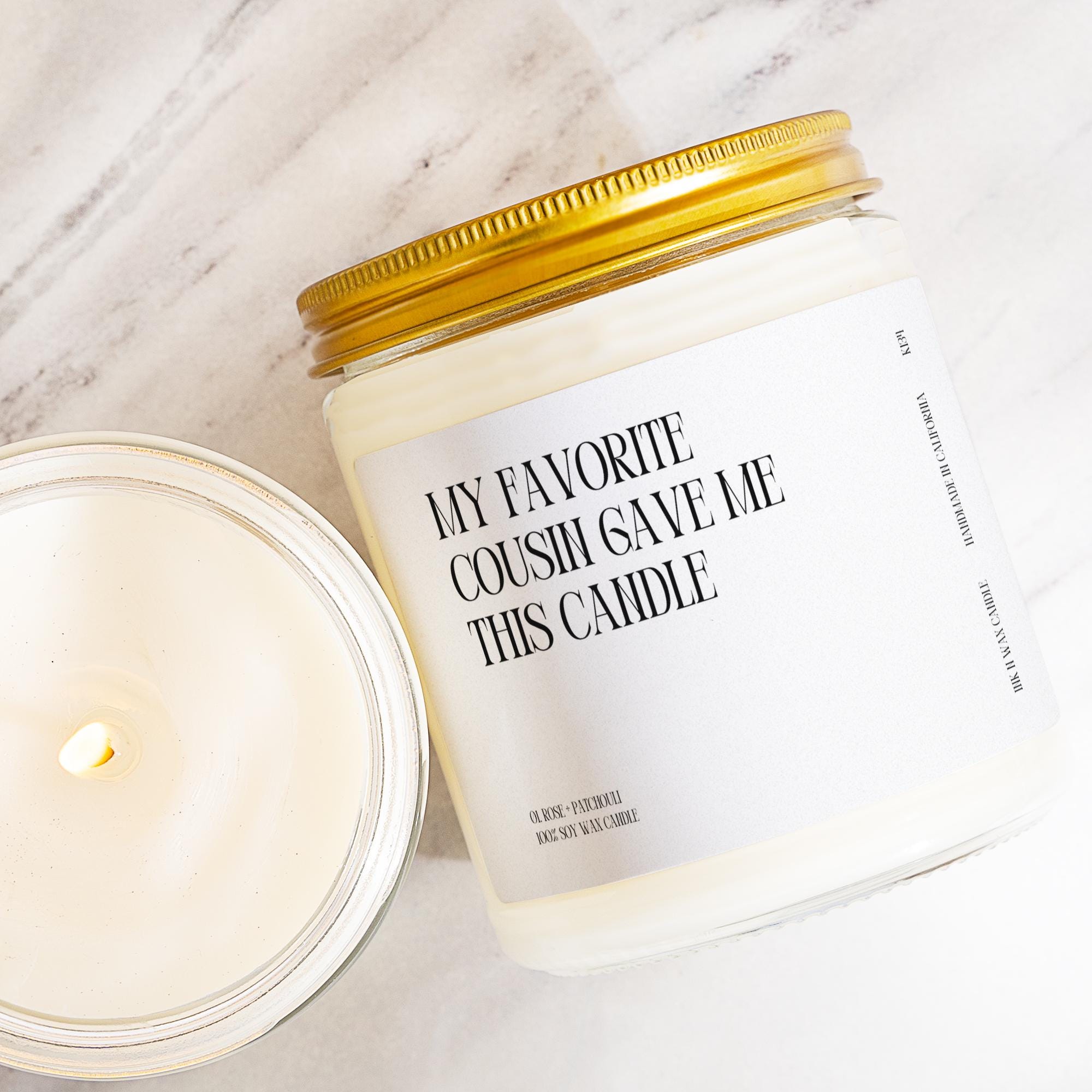 Cousin Gift Funny Candle Favorite Cousin Candle Custom Candle For Birthday Gift For Cousin Funny Family Member Gift For Christmas Gift K134