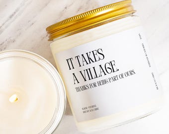 Teacher Appreciation Gift Box Thank You Candle Custom Present End School Year Daycare Nanny Childcare Provider Support Recognition K5025