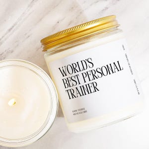 Personal Trainer Gift Worlds Best Personal Trainer Candle Fitness Professional Gym Coach Workout Instructor Personal Training Thank K5490