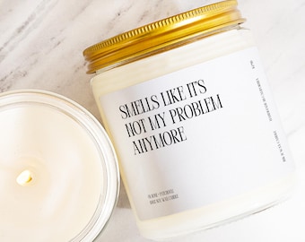 Holiday Retirement Gift Custom Candle Not My Problem Anymore Leaving Job Personalized Retiree Celebration Funny Farewell Present Boss K248
