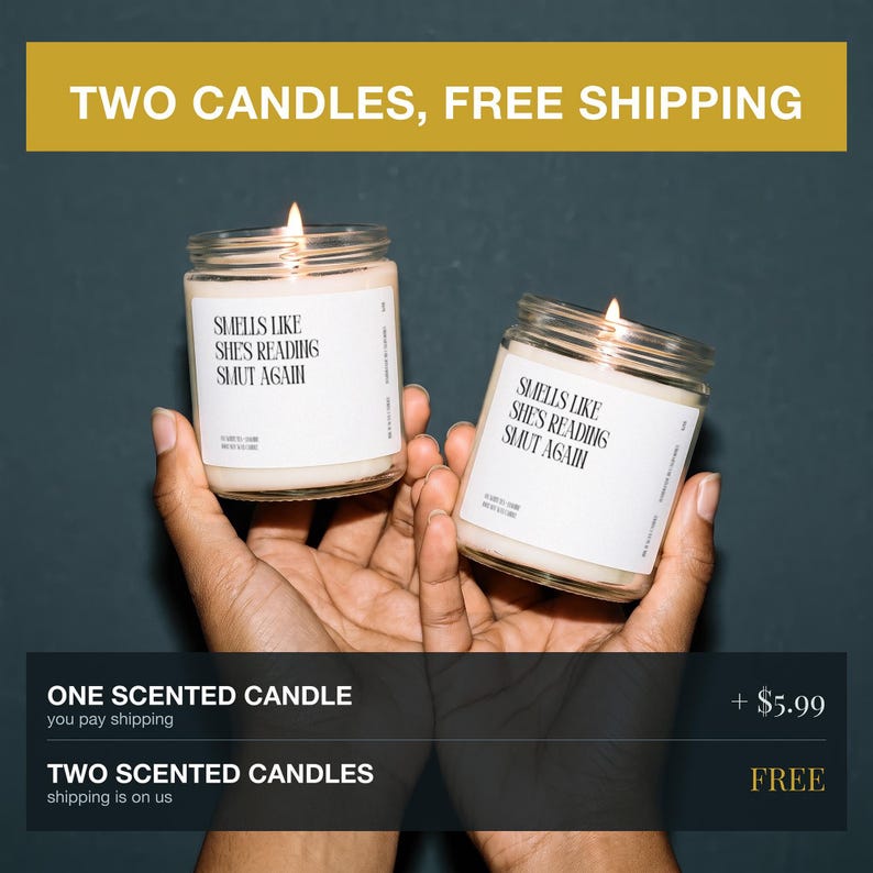 Smut Reader Candle Gift, Smells Like She's Reading Smut Again, Book Lover Gifts, Spicy Book Gift, Romance Reader K281 image 8