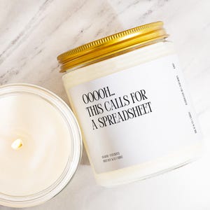 Office Gift Funny Candle This Calls For A Spreadsheet Custom Candle Funny Office Gift For Data Lovers Coworker Gift Boss Gift K160