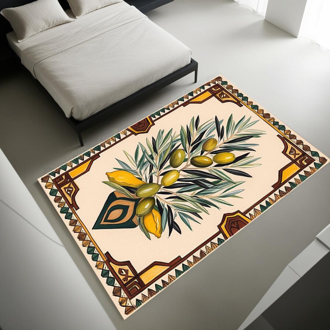 Olive Branch of Athena, Olive Branch Patterned Rug, Ancient Greek Rug ...
