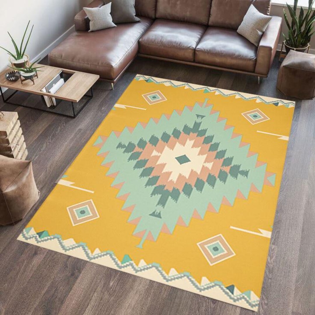 Southwest Native American Rug – Boho Tribal Area Rug, Modern Ethnic ...