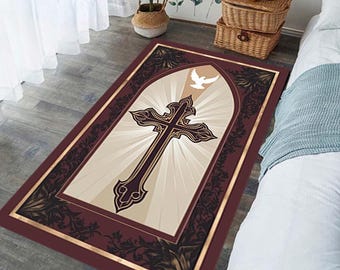 Catholic Kneeling Rug, Christian Prayer Mat for Praying Corner, Church Devotion Gift