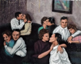 Parejas... Pintura Original