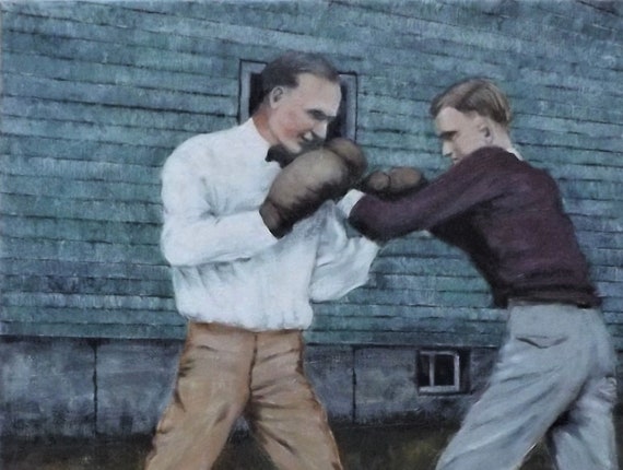 Sparring...Original Painting