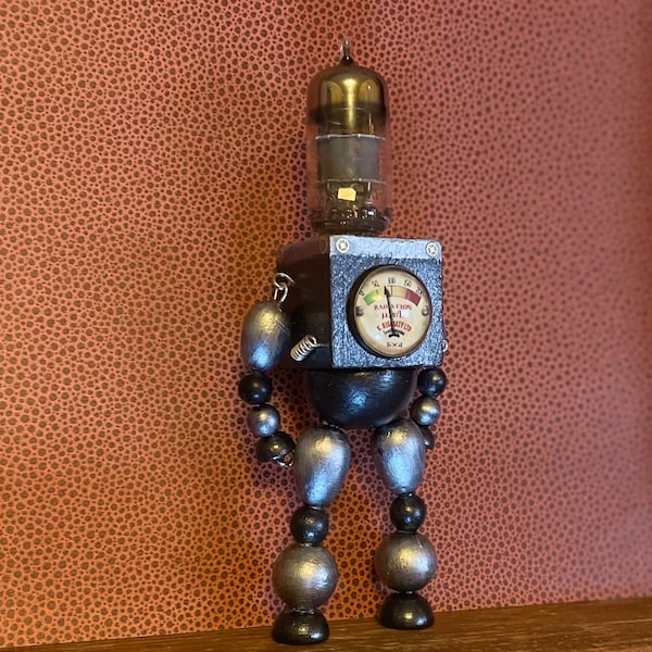 Vacuum Tube Robot Figure Statue Limited Edition Sculpture One of a Kind Display Mechanical Man